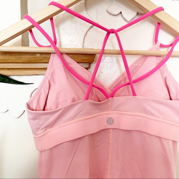 lululemon athletica Tops - Lululemon Patience Tank pink coral strap back sz 6